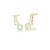 BRINCO EAR CUFF COM CRISTAIS QUADRADOS BANHADO A OURO - Imagem 1