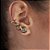 BRINCO EAR CUFF COM CRISTAIS QUADRADOS BANHADO A OURO - Imagem 2