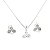 CONJUNTO 3 PETALAS CRAV PRATA 925 - 45CM - Imagem 1