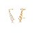 BRINCO EAR CUFF COM CRISTAIS ROSA QUADRADOS E ZIRCÔNIAS - Imagem 1