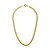 COLAR EM MALHA LAMINADA LISA 6MM BANHADO A OURO - TAM 40 - Imagem 1