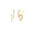 BRINCO EAR HOOK DUAS VOLTAS COM ZIRCÔNIA BANHADO A OURO - Imagem 1