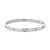 PULSEIRA BRACELETE LISO TRABALHADO REDONDO FRENTE 5MM BANHADO A RODIO - Imagem 1