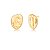 BRINCO OVAL TEXTURIZADO LISO ACETINADO BANHADO A OURO - Imagem 1
