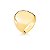 ANEL LISO OVAL ABAULADO INTERIOR VAZADO BANHADO A OURO - TAM 18 - Imagem 1