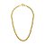 COLAR EM MALHA LAMINADA LISA 6MM BANHADO A OURO - TAM. 40 - Imagem 1