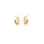 BRINCO ZIRCONIA RETANGULAR FURO FRENTE LATERAL BANHADO A OURO - Imagem 1