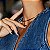 COLAR CHOKER ARO LISO CURVO BANHADO A OURO - TAM 35 - Imagem 5