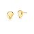BRINCO OVAL CURVO E LISO BANHADO A OURO - Imagem 1