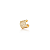 PIERCING ZIRCONIA 6 COLUNA CURVO VAZADO BANHADO A OURO - Imagem 1