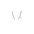BRINCO EAR CUFF ZIRCONIA 2 COLUNA CURVO PRATA 925 RODINADA - Imagem 1