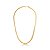 COLAR LAMINADO TEXTURIZADO LISO BANHADO A OURO - TAM 45 - Imagem 1