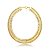 COLAR CHOKER MALHA ESTEIRA LISO RETANGULAR BANHADO A OURO - TAM 35 - Imagem 1