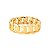 BRACELETE LISO ELO GRUMET VAZADO BANHADO A OURO - Imagem 1