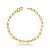 PULSEIRA MALEAVEL LISO ELO BOLINHA BANHADO A OURO - TAM 22 - Imagem 1