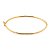 BRACELETE ALGEMA COM ARO QUADRADO E LISO BANHADO A OURO - Imagem 1