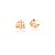 BRINCO ZIRCONIA 5 COLUNAS INTERCALADO VAZADO BANHADO A OURO - Imagem 1