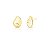 BRINCO MEDIO GOTA OVAL ABAULADO BANHADO A OURO - Imagem 1