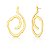 BRINCO LONGO ESPIRAL ORGANICO BANHADO A OURO - Imagem 1