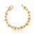 PULSEIRA MALEAVEL LISO ELO BOLINHA BANHADO A OURO - TAM 20 - Imagem 1