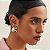 BRINCO MEDIO LISO BANHADO A OURO - Imagem 2