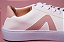 Tênis casual feminino branco com detalhe rosê - Imagem 2