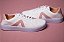 Tênis casual feminino branco com detalhe rosê - Imagem 3