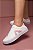 Tênis casual feminino branco com detalhe rosê - Imagem 6