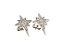 Brincos pino estrela 8 pontas cravejado de zircônias cristal. - Imagem 1