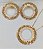 Conjunto brincos e colar corrente circulares cravejados com zircônias cristal - Imagem 1
