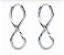 Brincos argola torcida infinito em prata 925 - Imagem 1