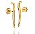 Brincos ear hook vírgula lisa - Imagem 1
