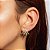 Brincos ear cuff linhas cravejadas com zircônias cristal - Imagem 2
