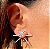 Brincos ear jacket de estrela 8 pontas cravejadas com zircônias cristal - Imagem 4