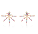 Brincos ear jacket de estrela 8 pontas cravejadas com zircônias color - Imagem 1