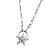 Colar elos com pingente circular e estrela cravejada com zircônias cristal - Imagem 1