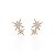 Brincos ear cuff com duas estrelas cravejadas com zircônias cristal - Imagem 1