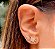 Brincos ear cuff com duas estrelas cravejadas com zircônias cristal - Imagem 2