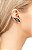 Brincos ear cuff linhas cravejadas com zircônias negras - Imagem 2