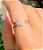 Anel aberto com uma zircônia e estrela cravejada com zircônias cristal - Imagem 3