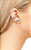 Brincos ear cuff com zircônias ametista e piercing - Imagem 2