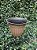 Vaso Polipropileno Marrom Trabalhado Pequeno - Imagem 2