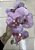 Galho de Orquídea Lilás Rajada Silicone P 70 cm - Imagem 6