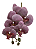 Galho de Orquídea Lilás Rajada Silicone P 70 cm - Imagem 1