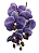 Galho de Orquídea Roxa Silicone P 70 cm - Imagem 1