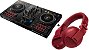 KIT DJ Controlador Pioneer DDJ 400 + Fone Pioneer HDJ X5 BT Vermelho - Imagem 1