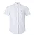 Camisa Ralph Lauren Masculina Custom fit Oxford Manga Curta Cor Branca - Imagem 1