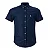 Camisa Ralph Lauren Masculina Custom fit Oxford Manga Curta Cor Marinho - Imagem 1