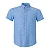 Camisa Ralph Lauren Masculina Linho Manga Curta Cor Azul Claro - Imagem 1