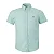 Camisa Ralph Lauren Masculina Custom fit Oxford Manga Curta Cor Menta - Imagem 1
